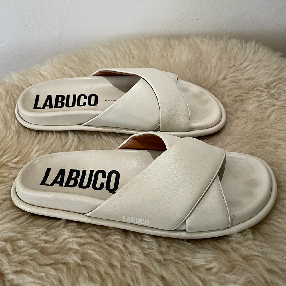 Labucq Mo Slide Ivory Nappa leather size 10 / 40 - Picture 4 of 7